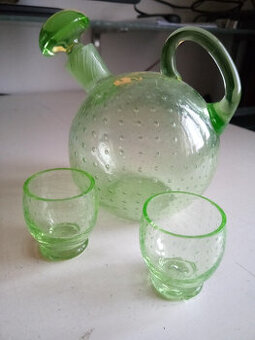 Skleněná sada 1 + 2 se zabroušenou zátkou