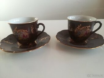 hrnky na kávu s podšálky