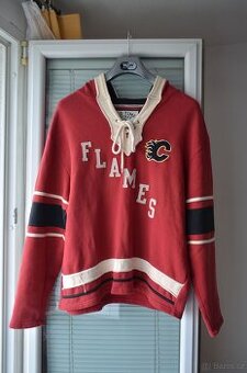 Mikina ve stylu hokejového dresu Calgary Flames