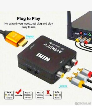 VHS ,DVD převodník z cinch výstupu do HDMI vstupu