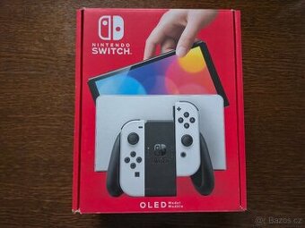 NINTENDO SWITCH OLED (bílá verze) + 4 HRY A CESTOVNÍ OBAL