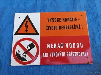 Smaltovaná výstražná cedule - 1