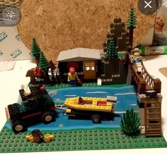 Lego mountain river