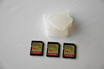 Originální SDXC SanDisk Extreme 64GB, 1x použité, více kusů