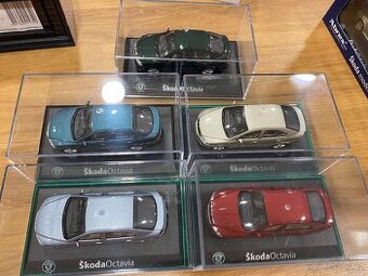 Škoda Octavia 2 sedan + combi, model 1:43, různé barvy