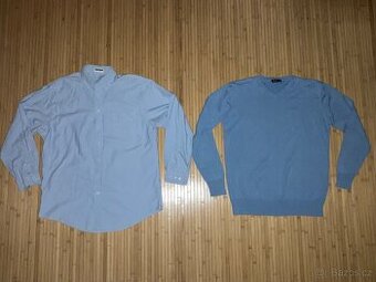 Set pánský svetr a košile vel.XL