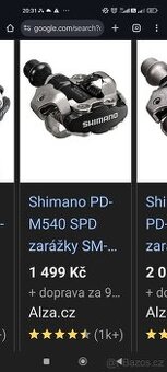 Nášlapy pedály Shimano spd