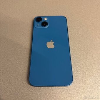 iPhone 13 128GB modrý, pěkný stav, 12 měsíců záruka