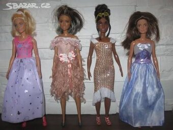 oblečky na Barbie: šaty společenské barevné
