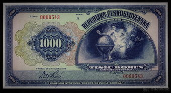 1000 korun 1919 Faksmile