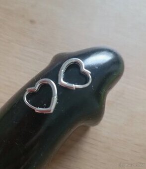 Nové dámské stříbrné náušnice 925 srdce srdíčka ocel