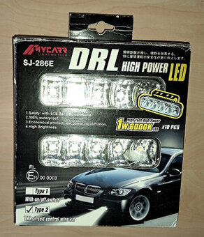 Světla pro denní svícení DRL-2x5 led. Mycarr. 12/24v.