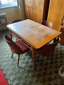 Retro vintage stůl a židle