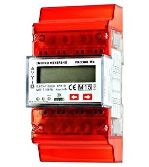 Nový Elektroměr nepřímý 3f x/5A 2T, M-BUS, vč.3ks Trafo