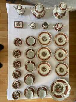 Starožitný porcelánový servis Oscar Schlegelmilch– 38 ks