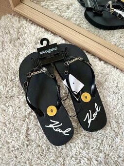 ČERNÉ PANTOFLE KARL LAGERFELD