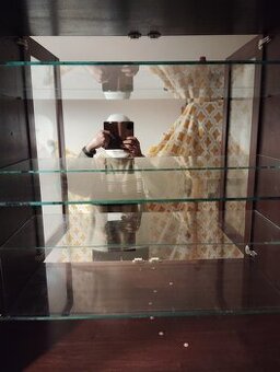 2x Zrcadlo+ 6x skleněné police do vitríny aj