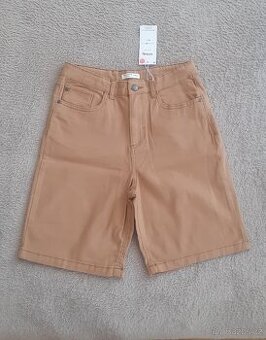 Hnědé džínové kraťasy Fox & Bunny