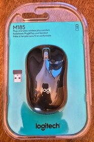 ⭐ Logitech Wireless Mouse M185 šedá - nová, nerozbalená ⭐ - 1