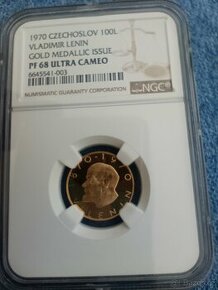 ZLATÁ MEDAILE 1970 (DUKÁT)  LENIN, NGC PF68 UltraCameo - 1