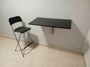 Barový stolek na zeď + židle - 1
