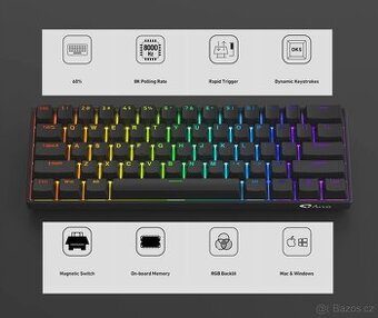 Magnetická herní klávesnice AKKO 3061S HE - 8k Hz, záruka 24