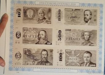 Návrh 6 nevydaných bankovek Brunovského emise 2018 - 1