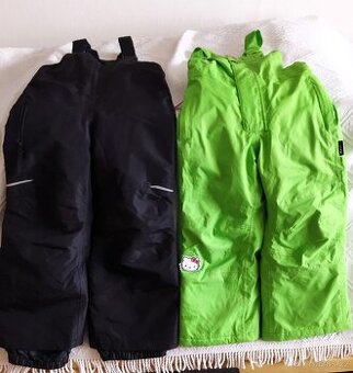 Dětské zateplené kalhoty s laclem vel. 110 a 116 - 1