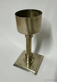 Alpaka starožitný snad pohárek s LOGEM