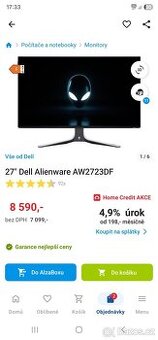 27" Dell Alienware AW2723DF
