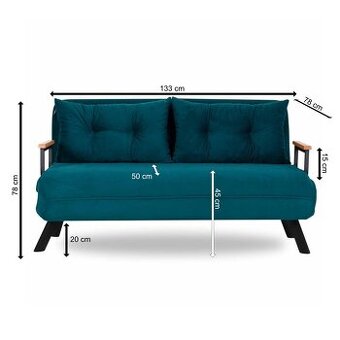 Petrolejová rozkládací pohovka