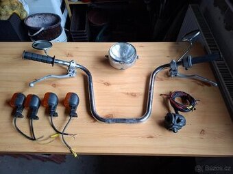 Řidítka, světlo, rychlopal, blinkry, přepinač