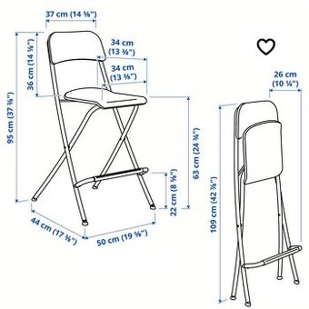 Skládací barové židle