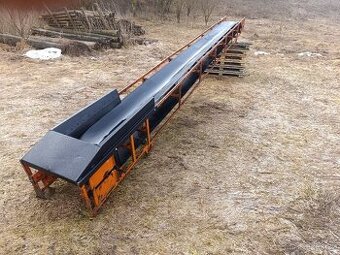 Dopravník s gumovým pásem, délka 6,5 metru