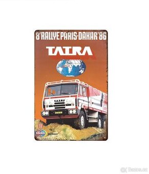 cedule plechová - Tatra T815: Rallye Paris-Dakar 1986