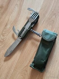 Skládací multifunkční nůž s příborem nový