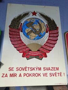 Retro plakáty s komunistickými potivy