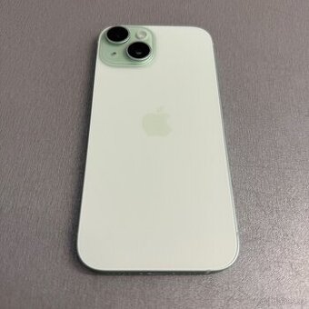 Zelený iPhone 15 128GB, jako nový, záruka
