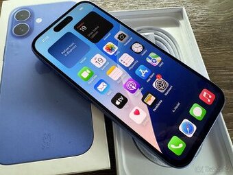 iPhone 16 128GB Ultramarine, záruka Apple, komplet, faktura