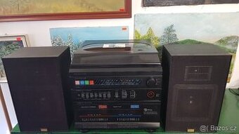 Radio na 2 kazety + gramofon jehla funkční