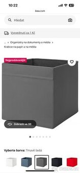Box kallax šedý 4ks