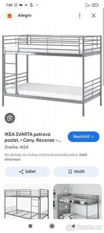 Dvoupatrová postel IKEA