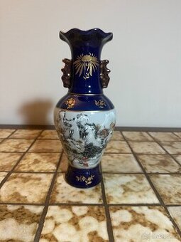 Elegantní dekorační váza "Kobalt a Zlato". - 1