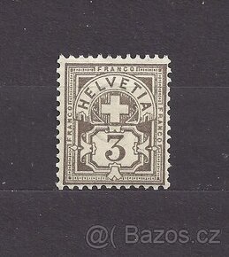 Švýcarsko 1882  Mi 51 Kříž nad číslem.