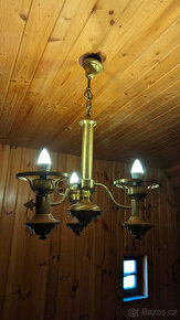 Mosazný stropní lustr/svítidlo, 4 ks celkem