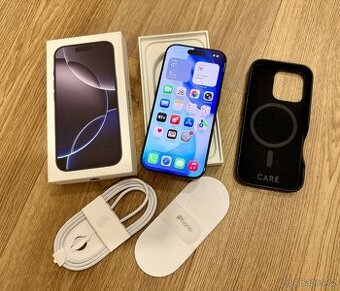 IPhone 16 pro 256, v super stavu originální balení
