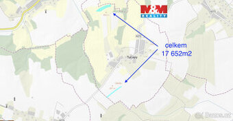 Prodej pole, 17652 m², Tučapy