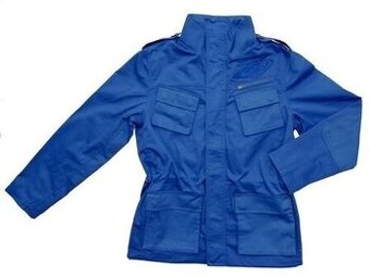 Wulfsport Carrera Motocross bunda modrá s tištěným a vyšívan