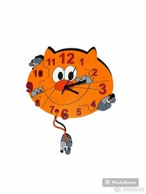Dětské nástěnné hodiny Kočka - 1