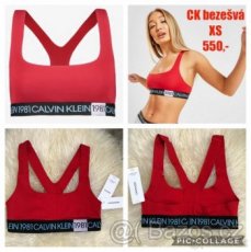 Sportovní bezešvá podprsenka CK červená vel. XS